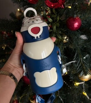 Happy Baby Model 500 ML Çelik Suluk Mavi