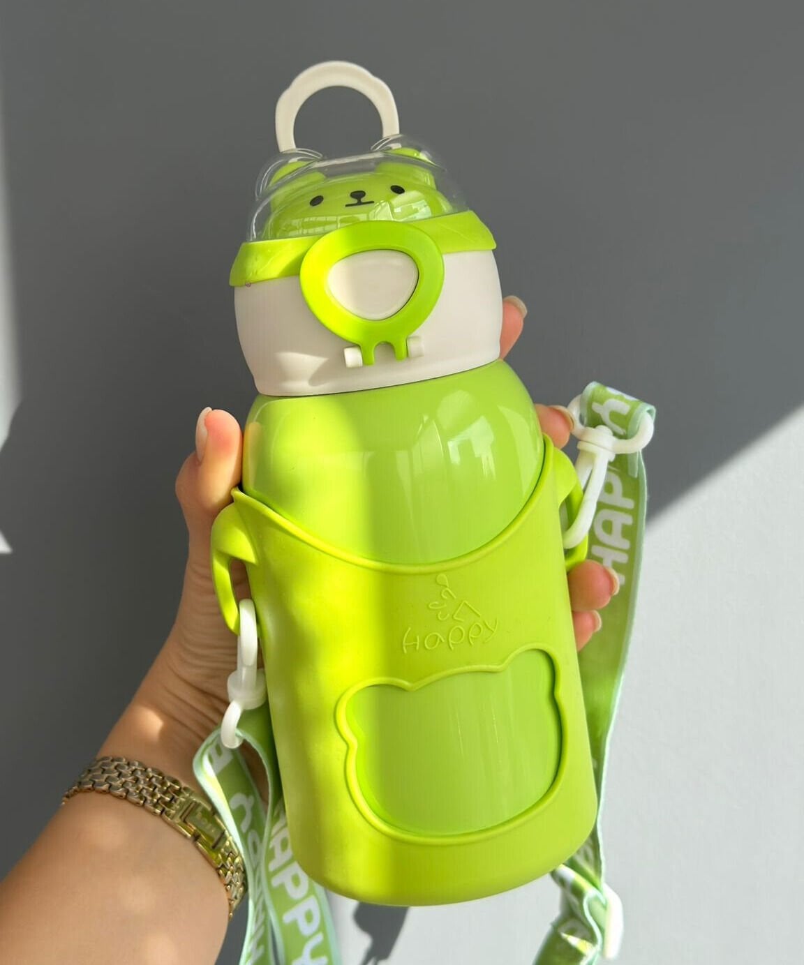 Happy Baby Model 500 ML Çelik Suluk Yeşil