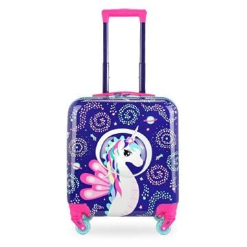 Renkli Işıklı Tekerlekli Çekçekli Çocuk Valiz 3D Ayris Tasarımlı