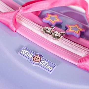 Pırıltılı Deniz Kızı Binilebilir Çocuk Valizi, 360° Tekerlekli, Ayak Destekli