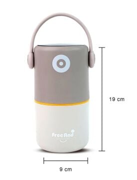 820 ML Sızdırmaz 2 Kaseli 304 Paslanmaz Çelik Lunch Box Yeni Nesil Sefer Tası Kaşıklı Askılı - Kahve