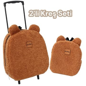 2'Lİ KREŞ SETİ TEDDY AÇIK KAHVE