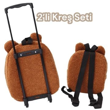 2'Lİ KREŞ SETİ TEDDY AÇIK KAHVE