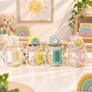 Diller Tritan Askılı Suluk 750 ML Yeşil Tek Kapak Çift Kullanım Özellikli