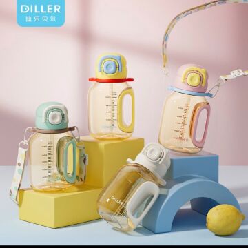 Diller Tritan Askılı Suluk 750 ML Yeşil Tek Kapak Çift Kullanım Özellikli