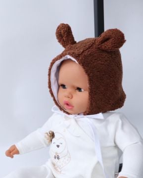 Teddy Çocuk Şapka Koyu Kahve