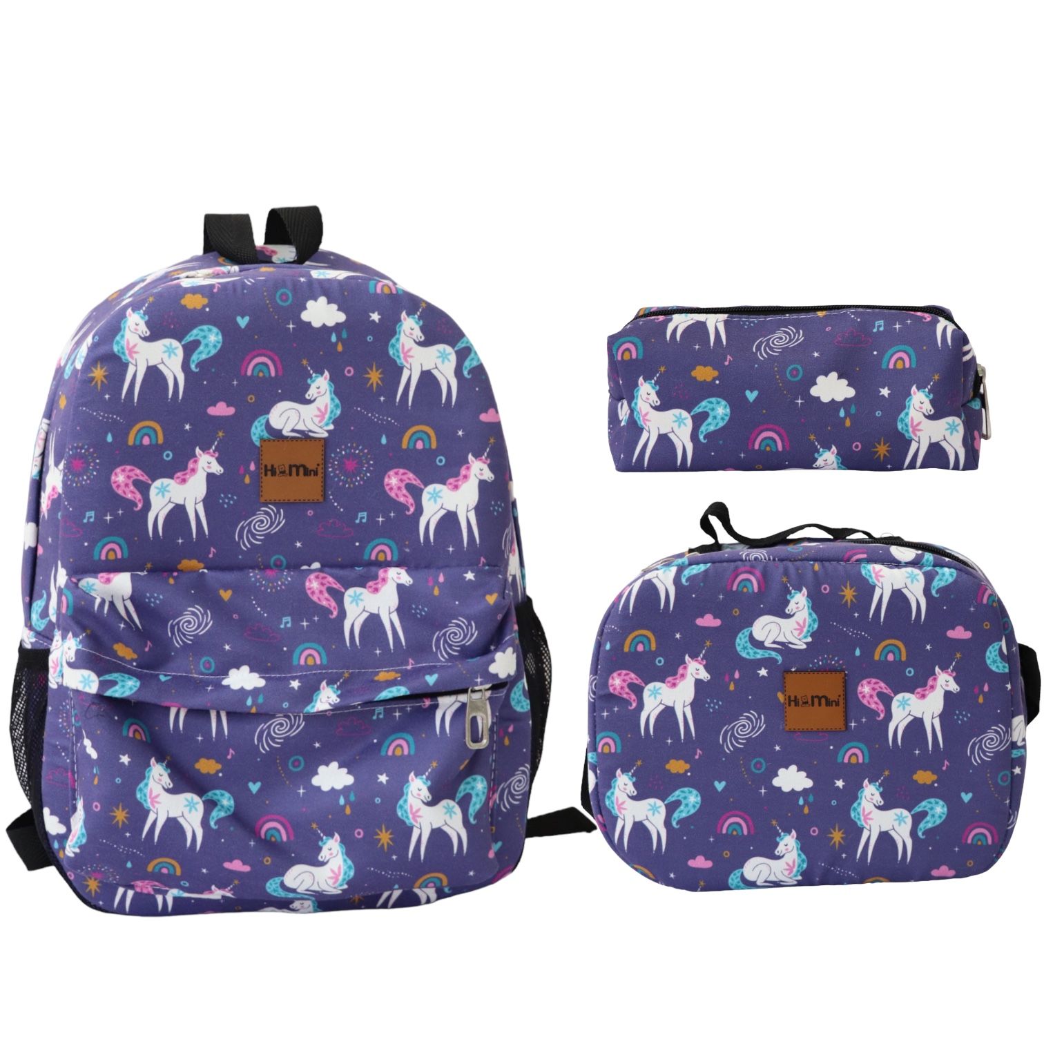 Mor Unicorn Desen İlkokul Seti