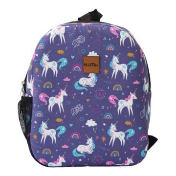 Mor Unicorn Desenli Büyük Boy Çanta