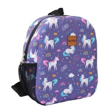 Mor Unicorn Desenli Büyük Boy Çanta