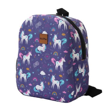 Mor Unicorn Desenli Büyük Boy Çanta