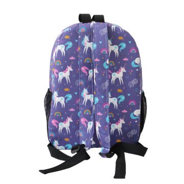 Mor Unicorn Desen İlkokul Çantası