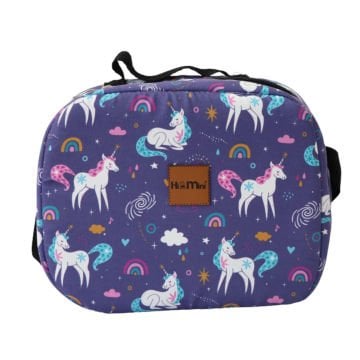 Mor Unicorn Desen Beslenme Çantası