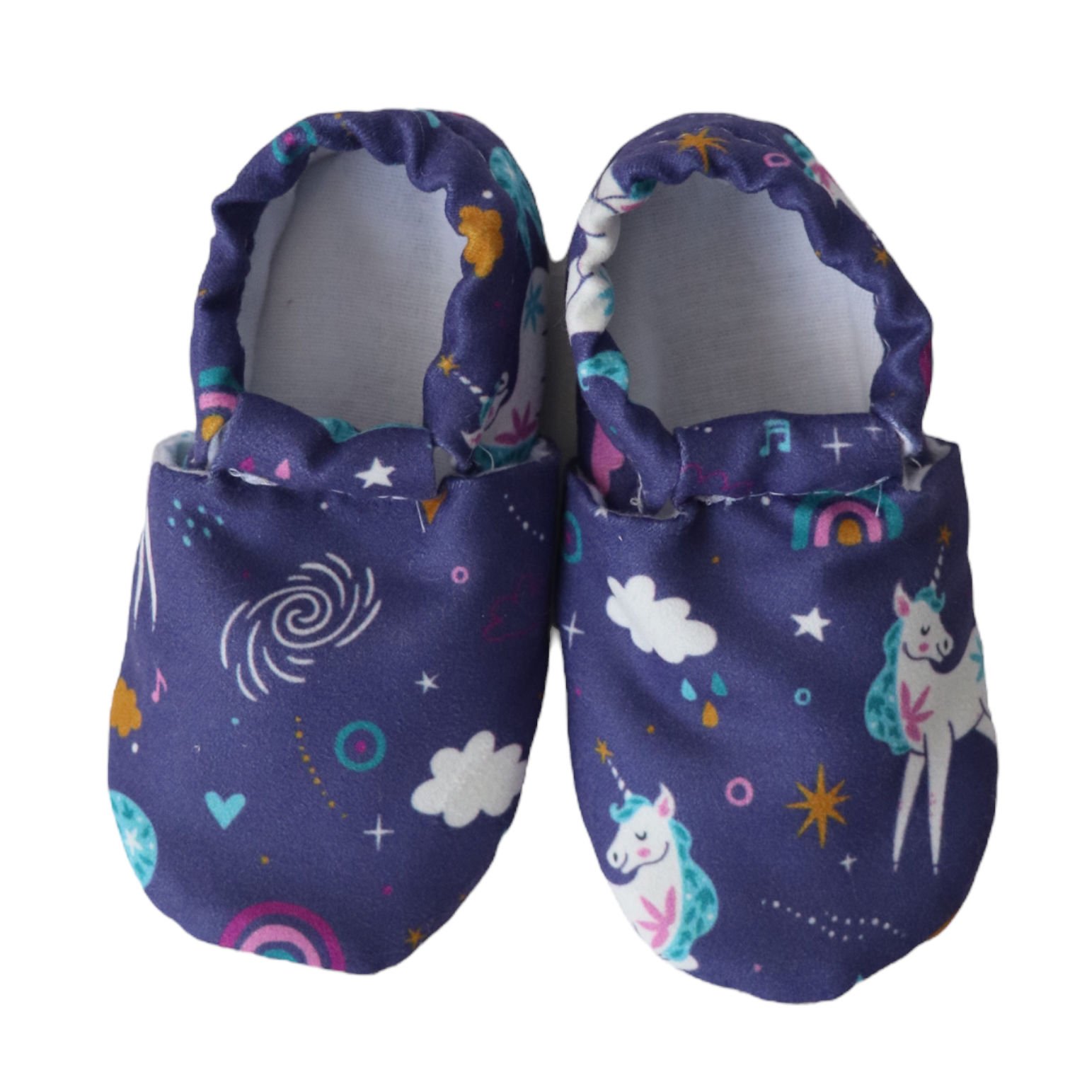 Mor Unicorn Desen Patik - Kaydırmaz Taban Patik