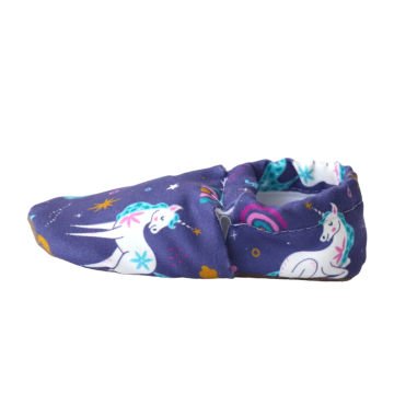 Mor Unicorn Desen Patik - Kaydırmaz Taban Patik