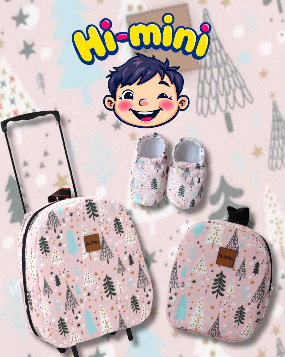 Pembe Ağaç Desenli Kreş Seti