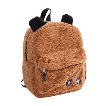 Teddy Yeni Model Açık Kahve Anaokulu Boy Sırt Çantası