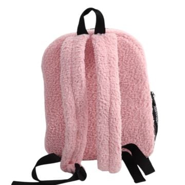 Pembe Teddy Cat Baskılı Anaokulu Boy Çanta
