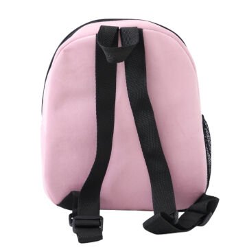 Pembe Kadife Desenli Büyük Boy Çanta