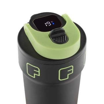 Yeni Koleksiyon 550ml LED Sıcaklık Göstergeli Rahat İçim Paslanmaz Çelik Akıllı Termos Mug Siyah