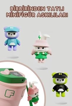 Yeni Koleksiyon 550ml LED Sıcaklık Göstergeli Rahat İçim Paslanmaz Çelik Akıllı Termos Mug Pembe