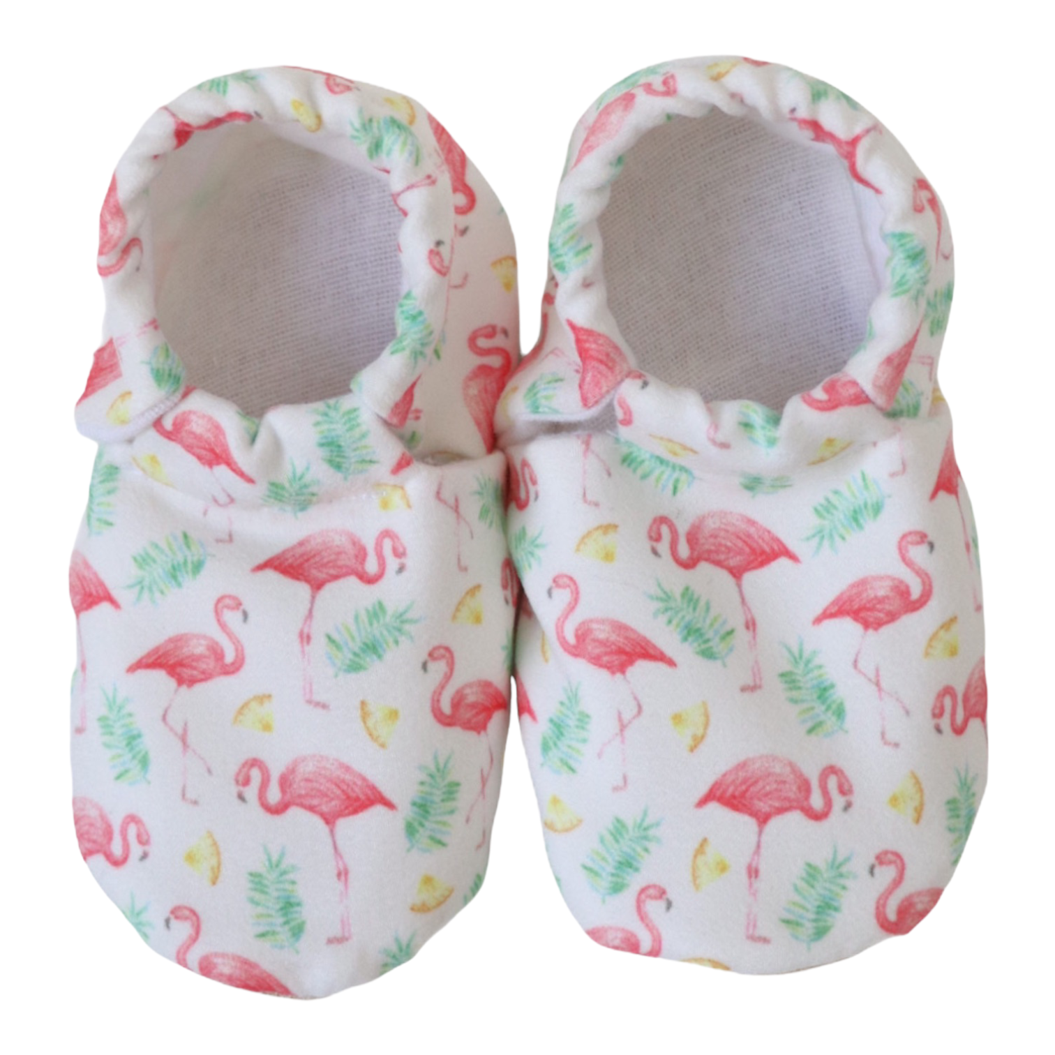 Pembe Flamingo Desen Patik - Kaydırmaz Taban Patik