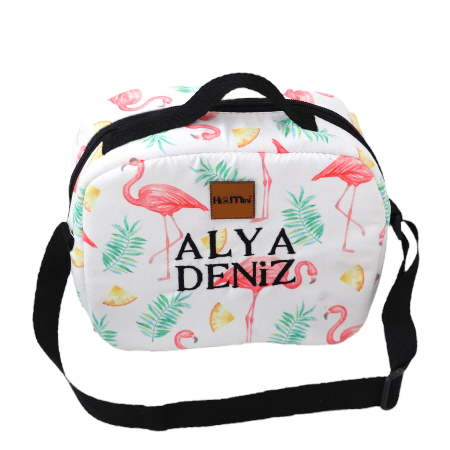 Pembe Flamingo Desen Beslenme Çantası