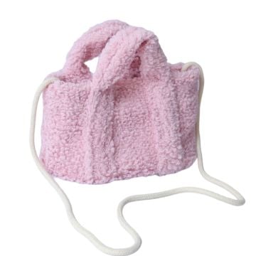 Teddy Çapraz Askılı Çocuk Çantası Pembe