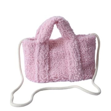 Teddy Çapraz Askılı Çocuk Çantası Pembe
