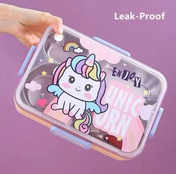 Unicorn Çelik Beslenme Kutusu Pembe
