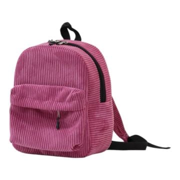 Fitilli Kadife Büyük Boy Çanta Pembe