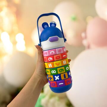 Askılı 430 ML Çelik Termos Suluk  Mavi